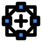 Four Point Connection SVG Icon